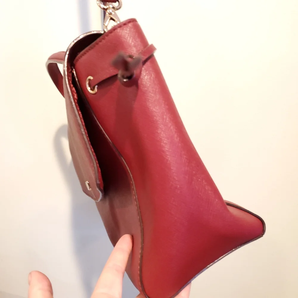 Kate Spade Lilah Laurel Burgundy Leather Satchel